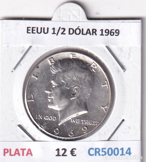 Monedas antiguas de Am&eacute;rica: CR5014 MONEDA EEUU 1/2 D&Oacute;LAR 1969 PLATA