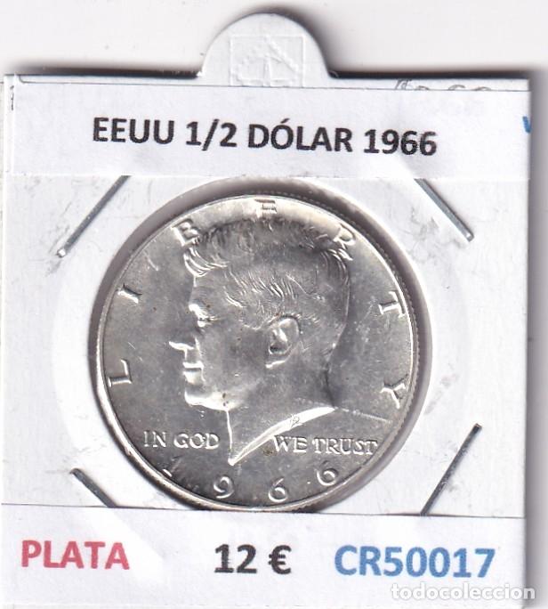 Monedas antiguas de Am&eacute;rica: CR5017 MONEDA EEUU 1/2 D&Oacute;LAR 1966 PLATA