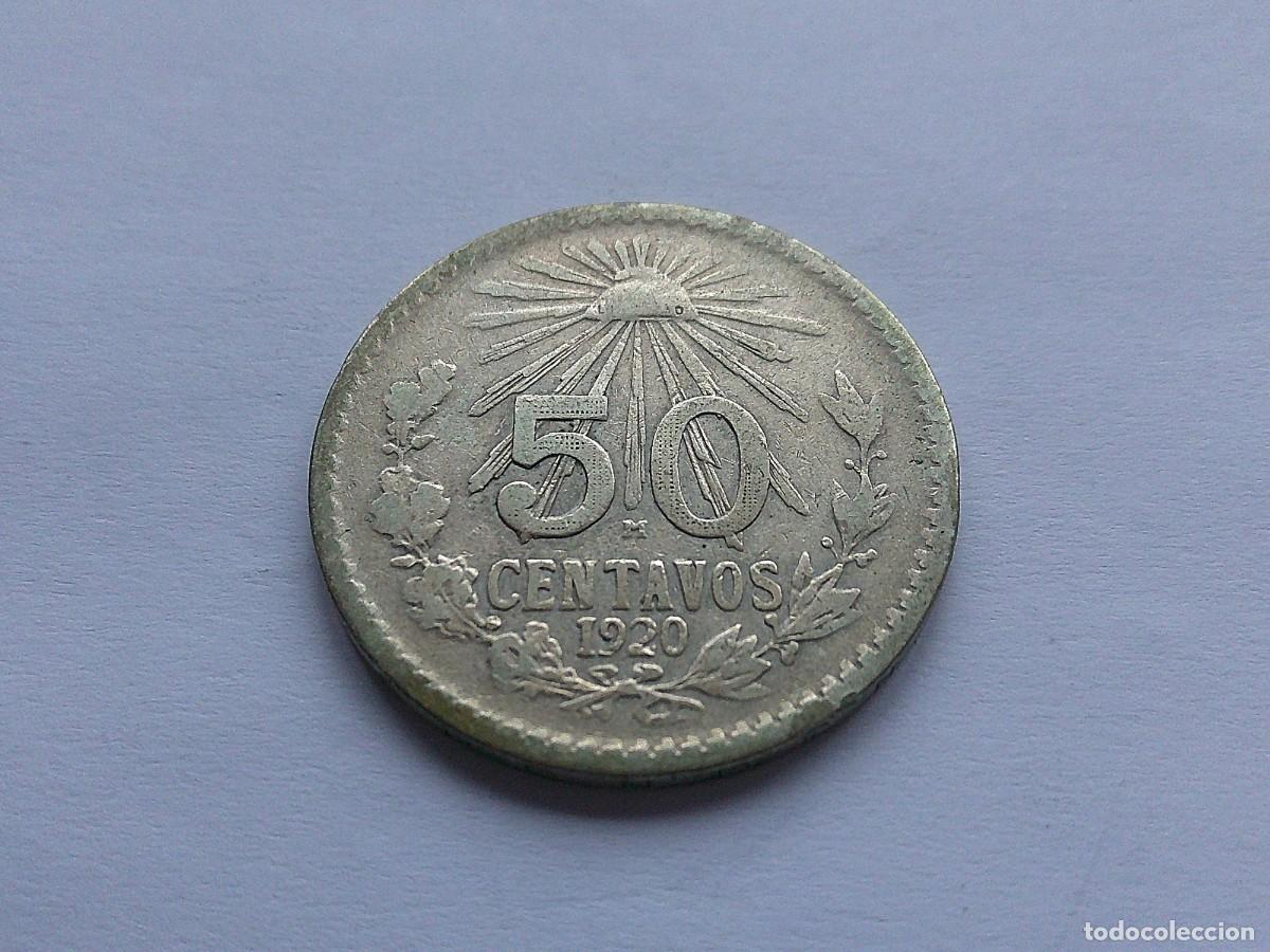 Monedas antiguas de Am&eacute;rica: Mexico 50 centavos de plata 1920 M 20ea28