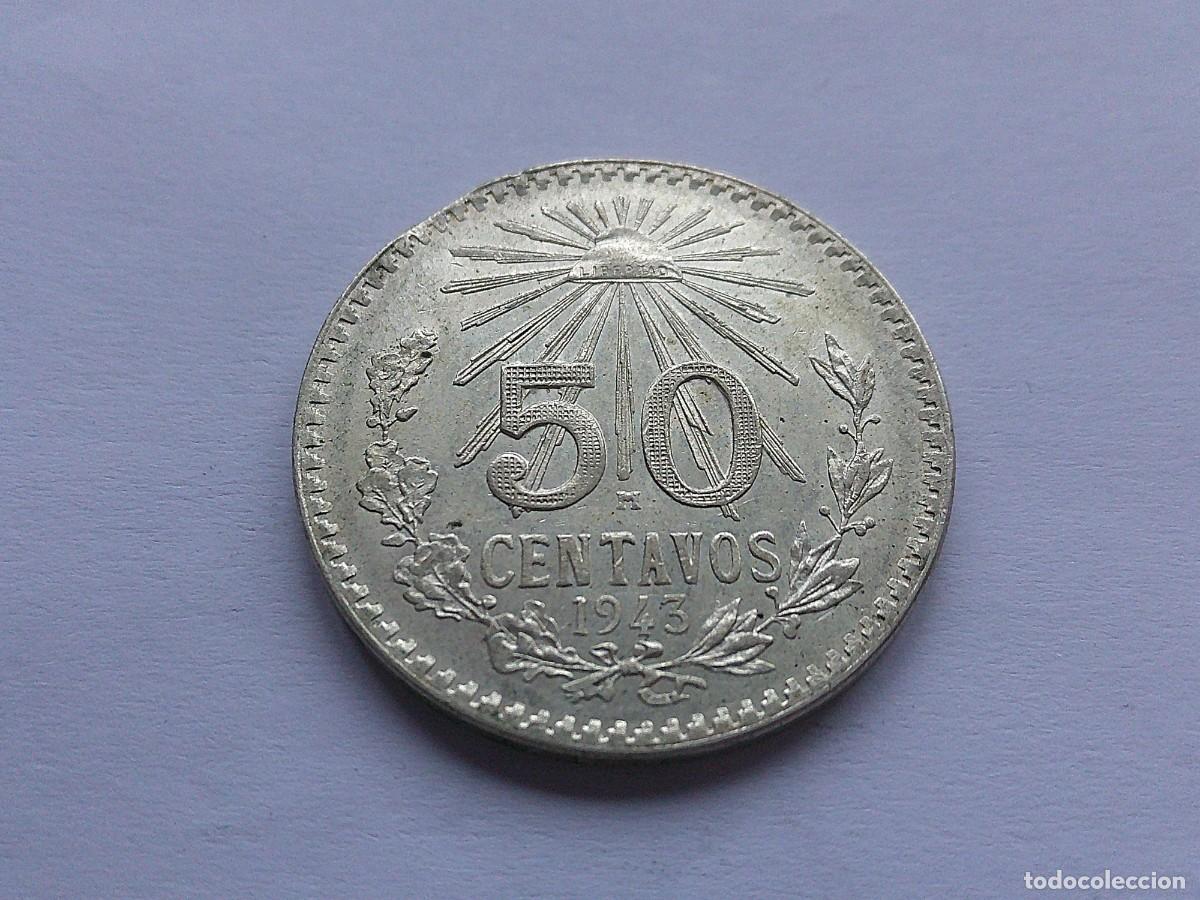 Monedas antiguas de Am&eacute;rica: Mexico 50 centavos de plata 1943 M 19ea28