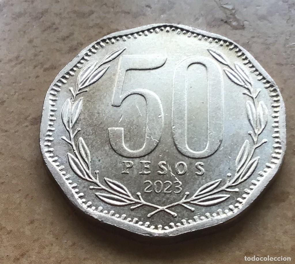 Monedas antiguas de Am&eacute;rica: 50 pesos de Chile. A&ntilde;o 2023