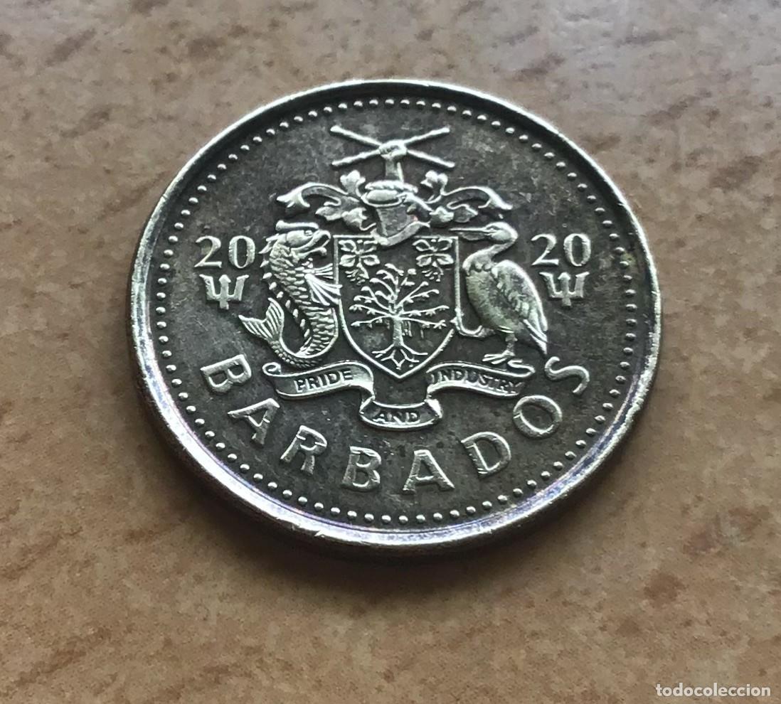 Monedas antiguas de Am&eacute;rica: 5 centavos de Barbados. A&ntilde;o 2020