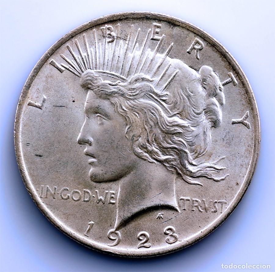 Monedas antiguas de Am&eacute;rica: SC-EEUU. 1 Dollar. 1923. &rdquo;Peace Dollar&rdquo; SC-/UNC- Plata 12,5 g. Brillo original