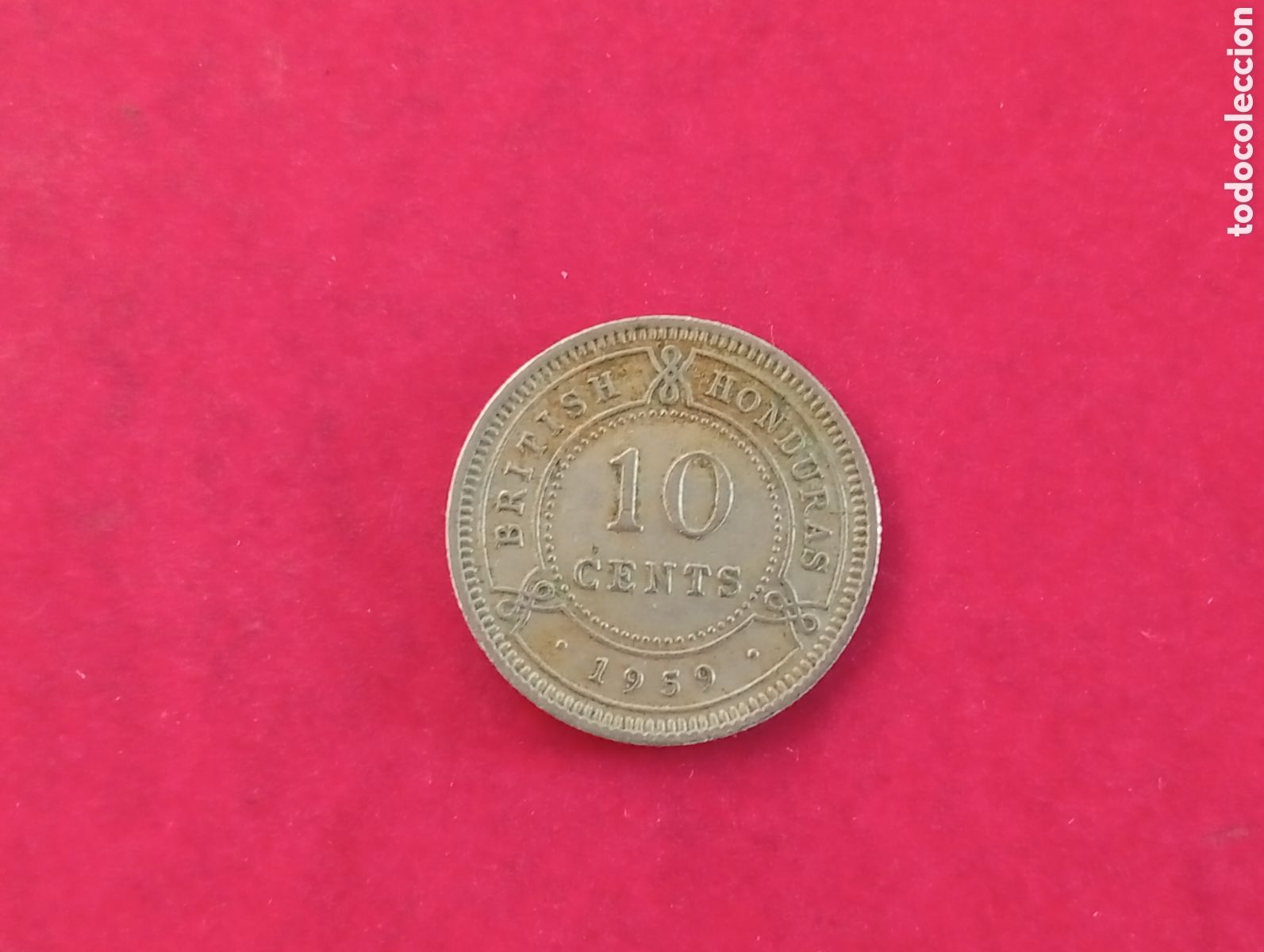 Monedas antiguas de Am&eacute;rica: 10 cents Honduras brit&aacute;nica 1959