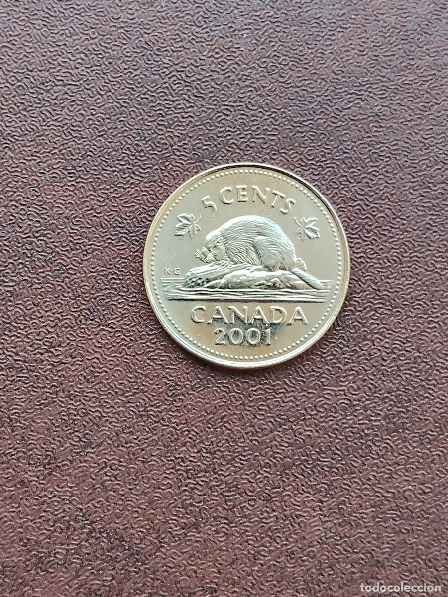 Monedas antiguas de Am&eacute;rica: MONEDA DE 5 CENTIMOS DE CANADA DEL A&Ntilde;O 2001.SIN CIRCULAR! - Foto 1