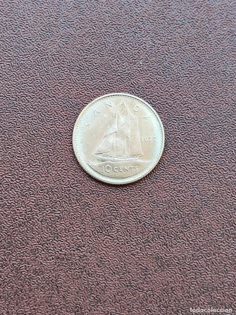 Monedas antiguas de Am&eacute;rica: MONEDA DE 10 CENTIMOS DE CANADA DEL A&Ntilde;O 1977.SIN CIRCULAR! - Foto 1