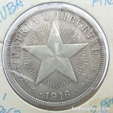 Monedas antiguas de Am&eacute;rica: CUBA 1 PESO 1916 - PLATA LEY ,900