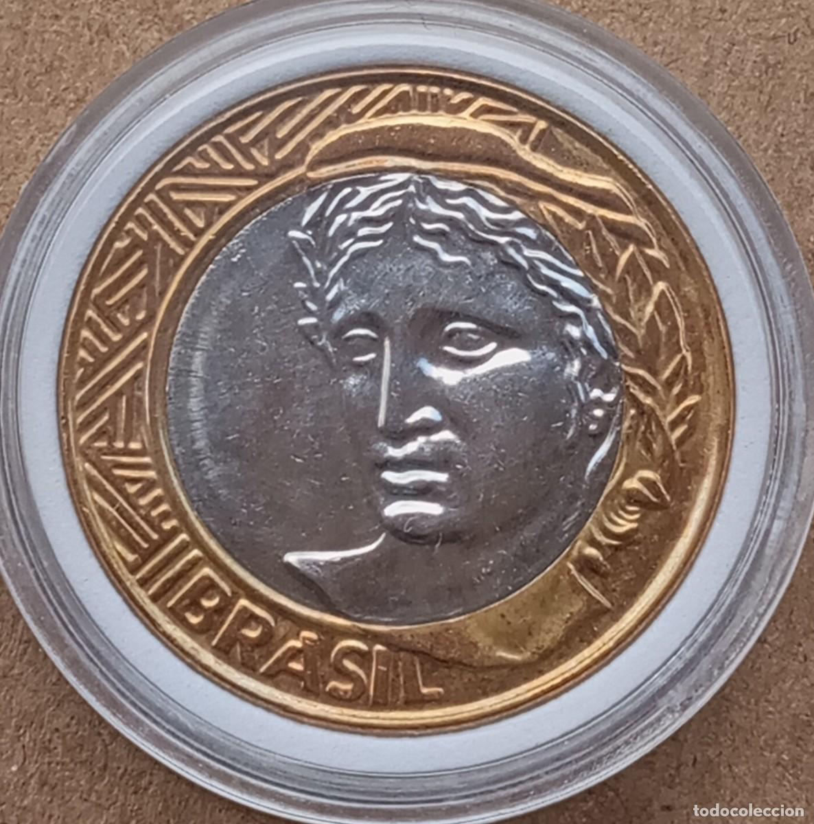 Monedas antiguas de Am&eacute;rica: LOTE 216 MONEDA BIMETALICA DE BRASIL (SIN CIRCULAR)