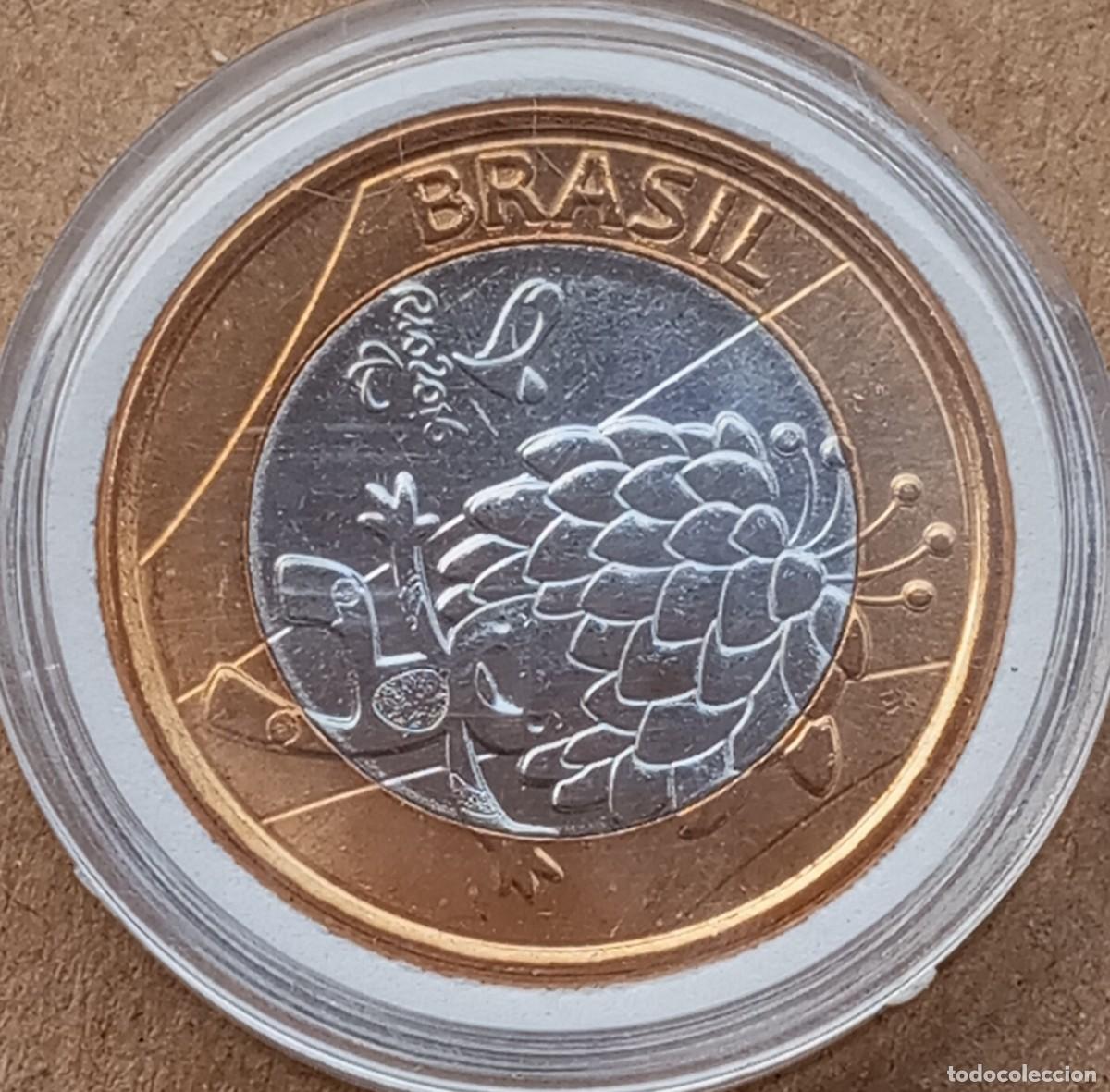Moedas antigas da Am&eacute;rica: LOTE 219 MONEDA BIMETALICA CONMEMORATIVA DE BRASIL (SIN CIRCULAR)