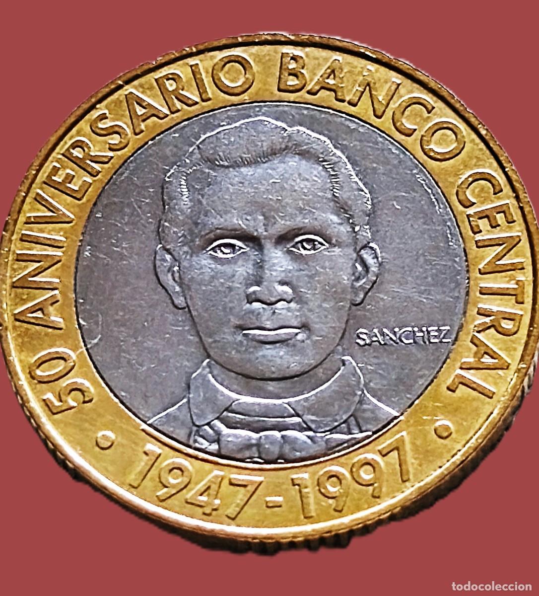 Monete antiche di America: Rep&uacute;blica Dominicana . 5 Pesos 1977