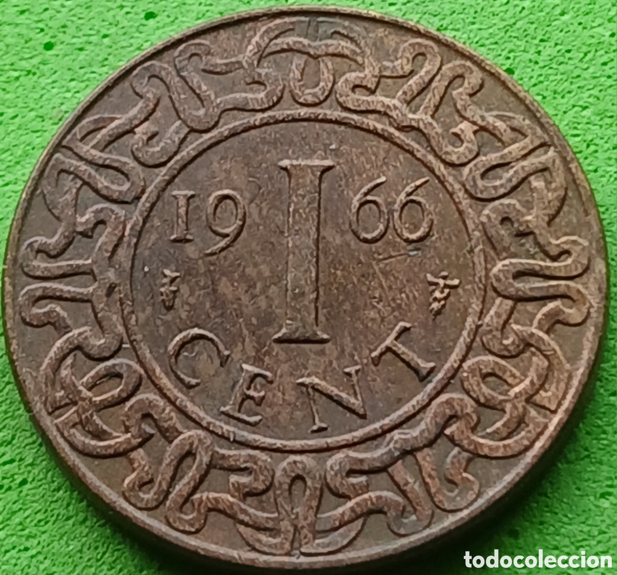 Monedas antiguas de Am&eacute;rica: Surinam 1 cent 1966 km#11