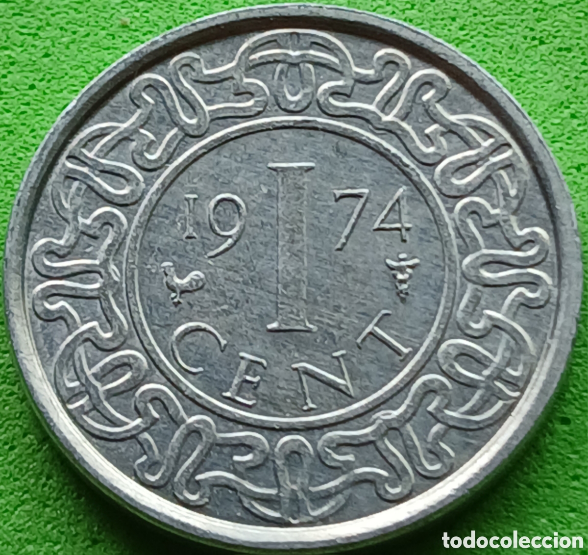 Monedas antiguas de Am&eacute;rica: Surinam 1 cent 1974 km#11a poco com&uacute;n