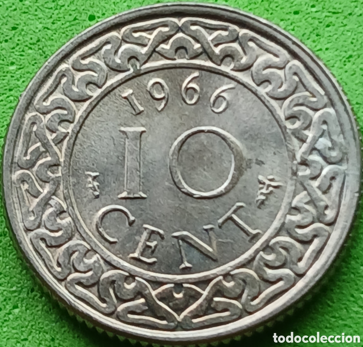 Monedas antiguas de Am&eacute;rica: Surinam 10 cents 1966 km#13