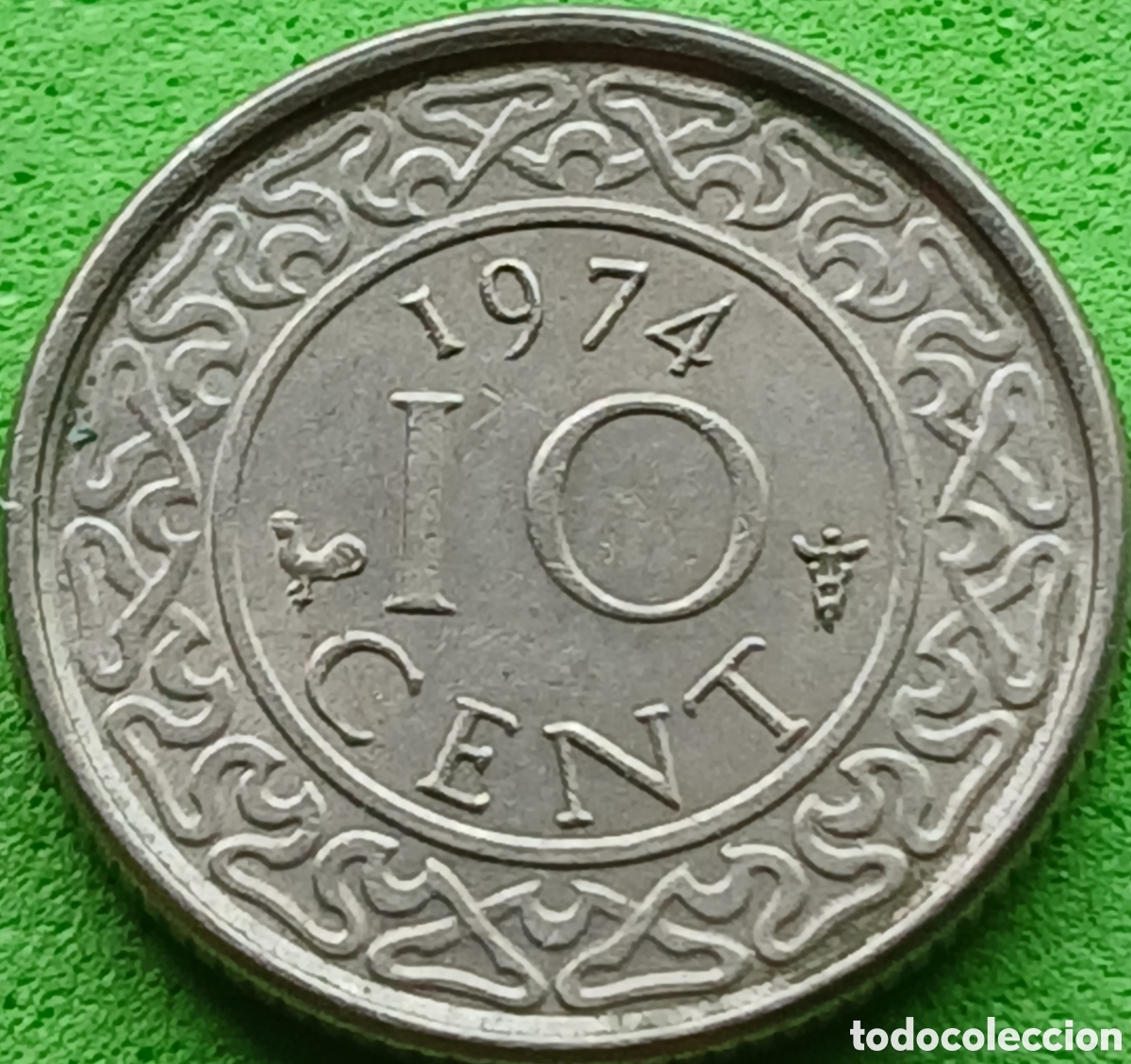 Monedas antiguas de Am&eacute;rica: Surinam 10 cents 1974 km#13