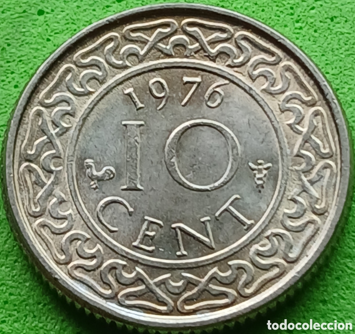Monedas antiguas de Am&eacute;rica: Surinam 10 cents 1976 km#13