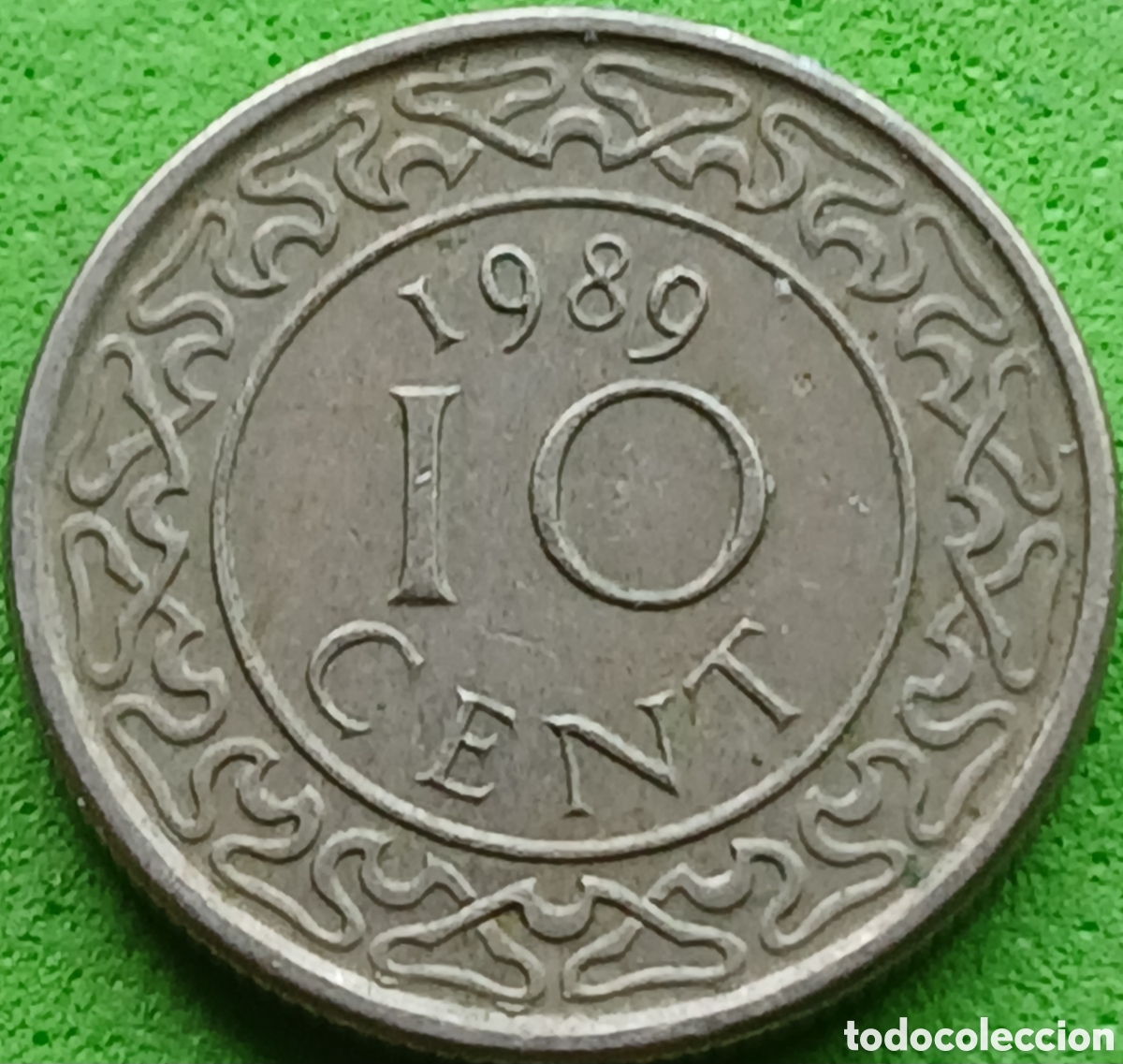 Monedas antiguas de Am&eacute;rica: Surinam 10 cents 1989 km#13a