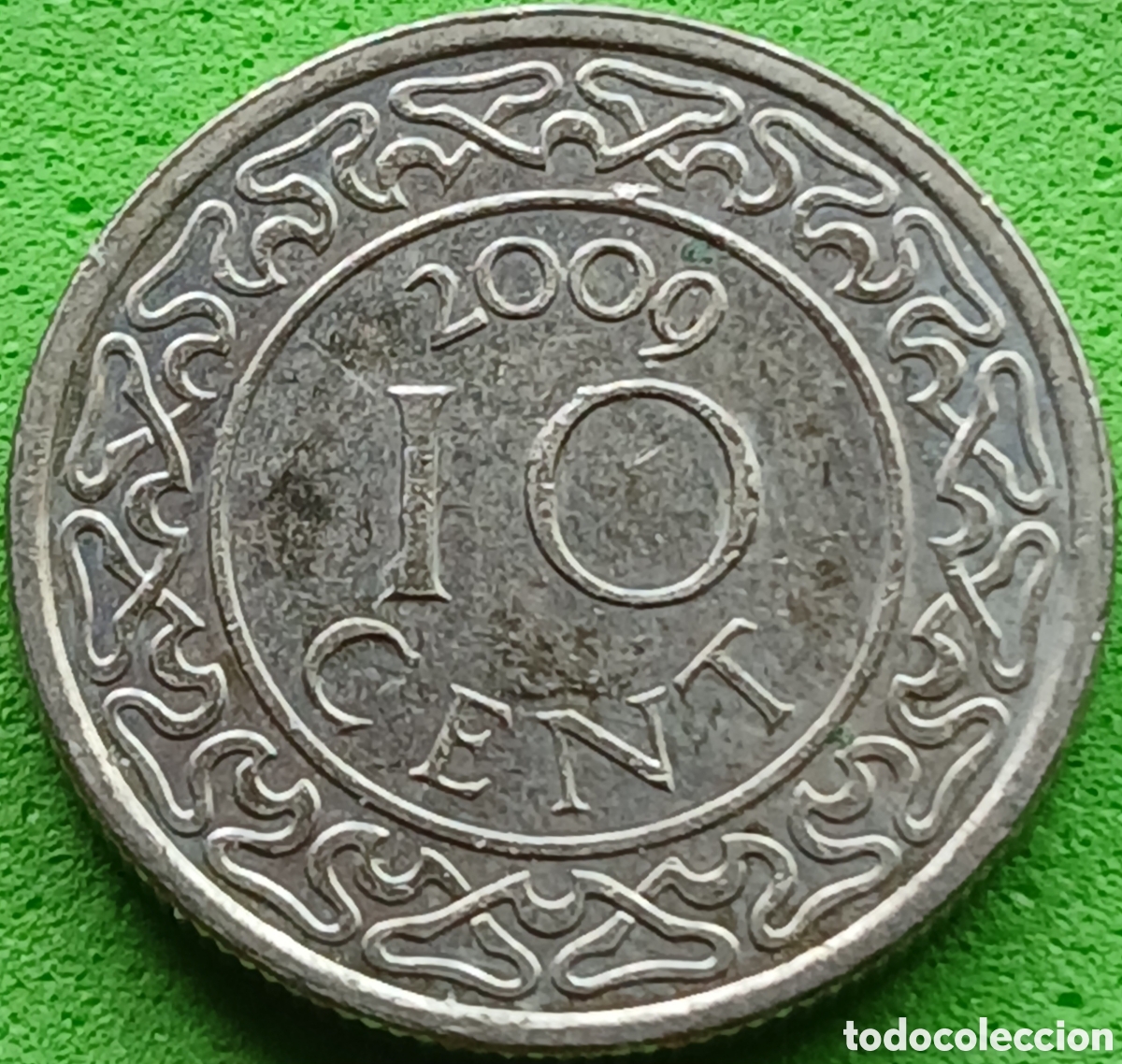 Monedas antiguas de Am&eacute;rica: Surinam 10 cents 2009 km#13a poco com&uacute;n