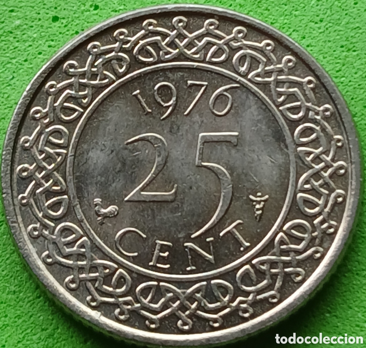 Monedas antiguas de Am&eacute;rica: Surinam 25 cents 1976 km#14