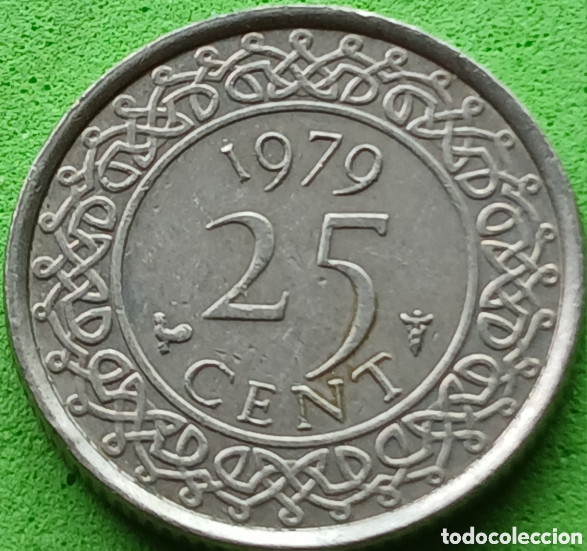 Monedas antiguas de Am&eacute;rica: Surinam 25 cents 1979 km#14