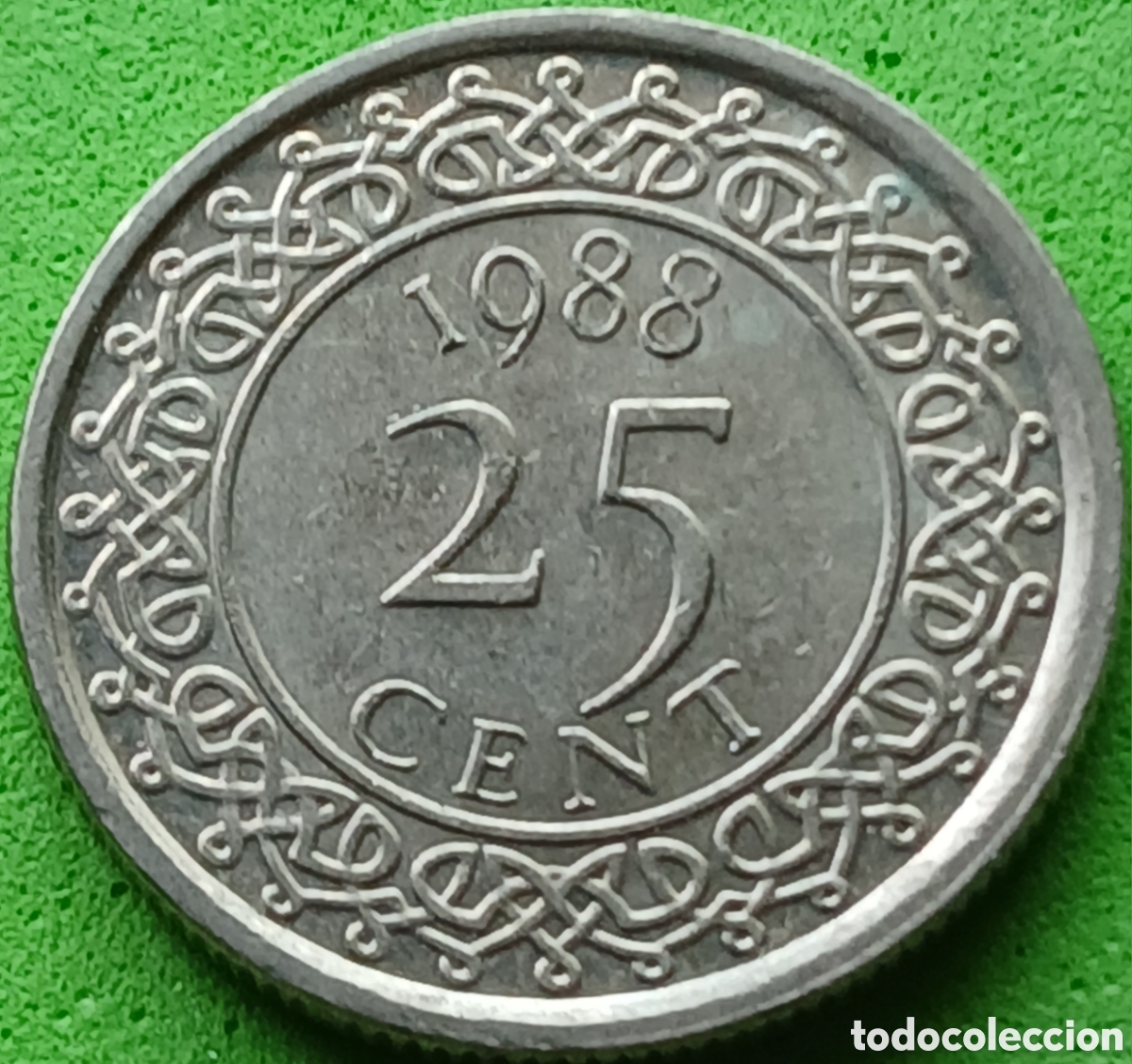 Monedas antiguas de Am&eacute;rica: Surinam 25 cents 1988 km#14a