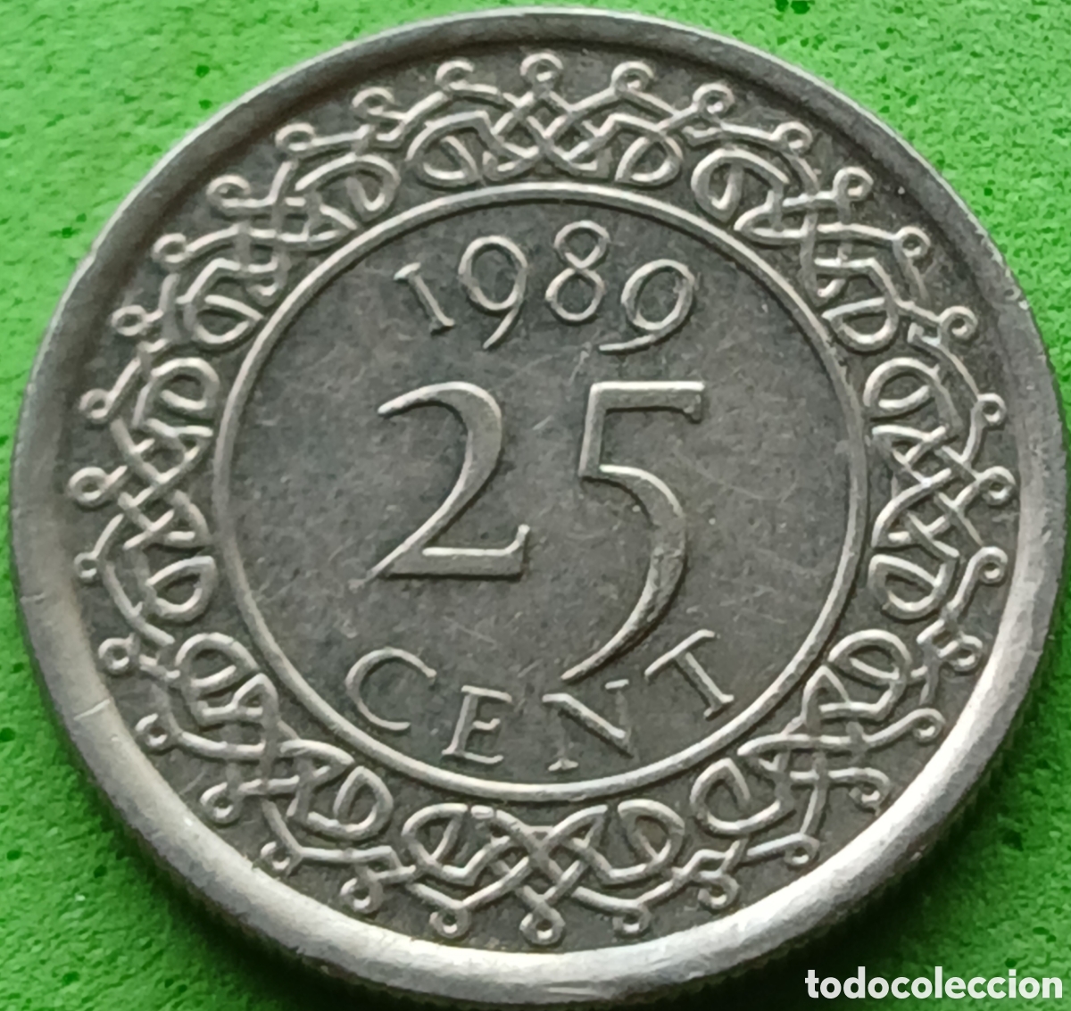 Monedas antiguas de Am&eacute;rica: Surinam 25 cents 1989 km#14a
