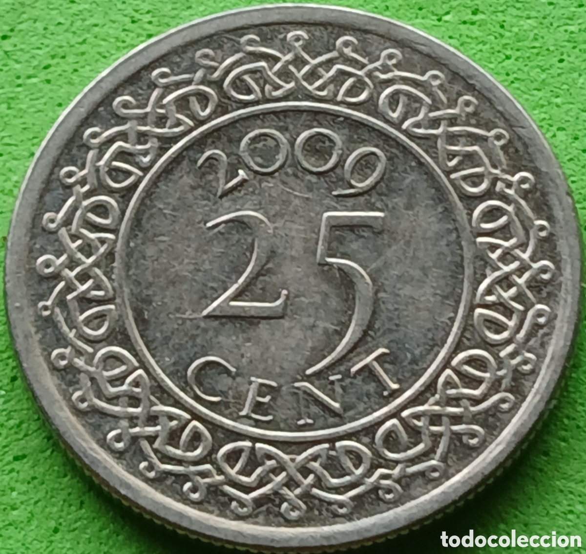 Monedas antiguas de Am&eacute;rica: Surinam 25 cents 2009 km#14a