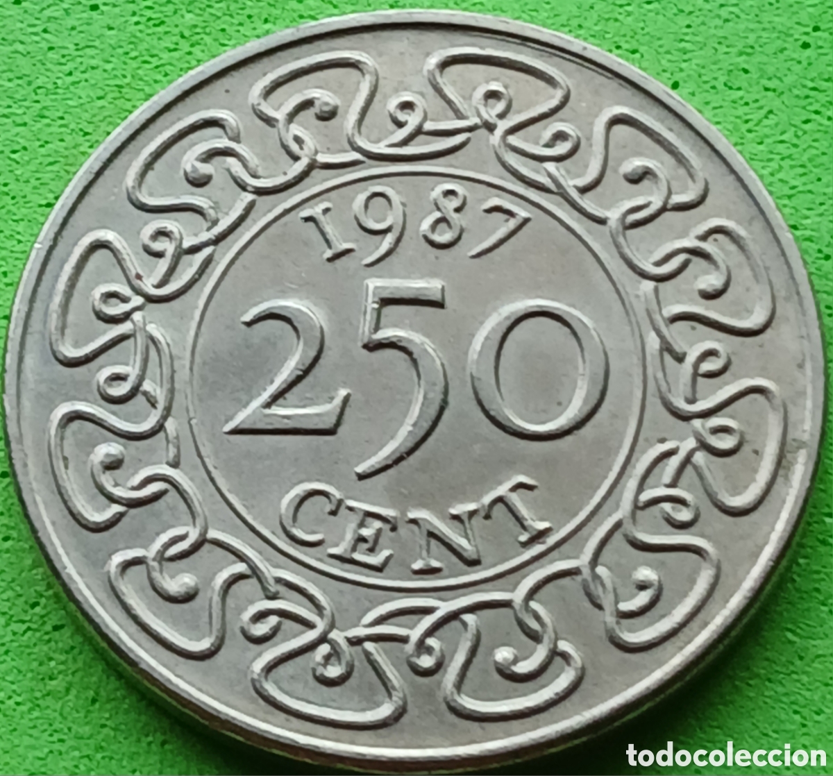 Monedas antiguas de Am&eacute;rica: Surinam 250 cents 1987 km#24