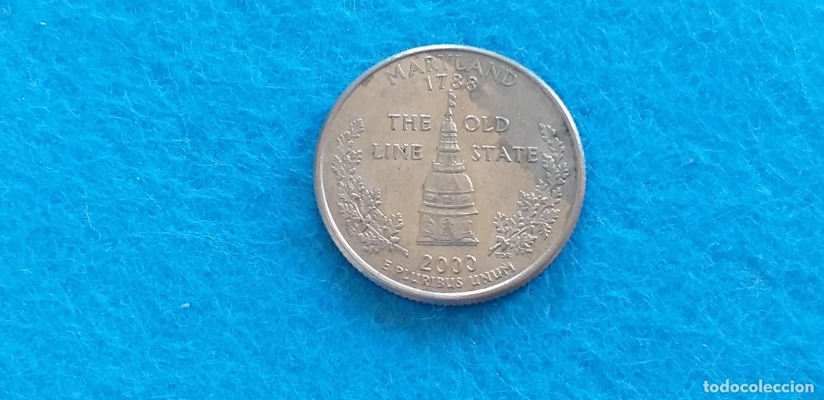 Monedas antiguas de Am&eacute;rica: Moneda Estados Unidos. 25 cents. Maryland. A&Ntilde;O 2000. P. QUARTER DOLLAR. Programa 50 Estados