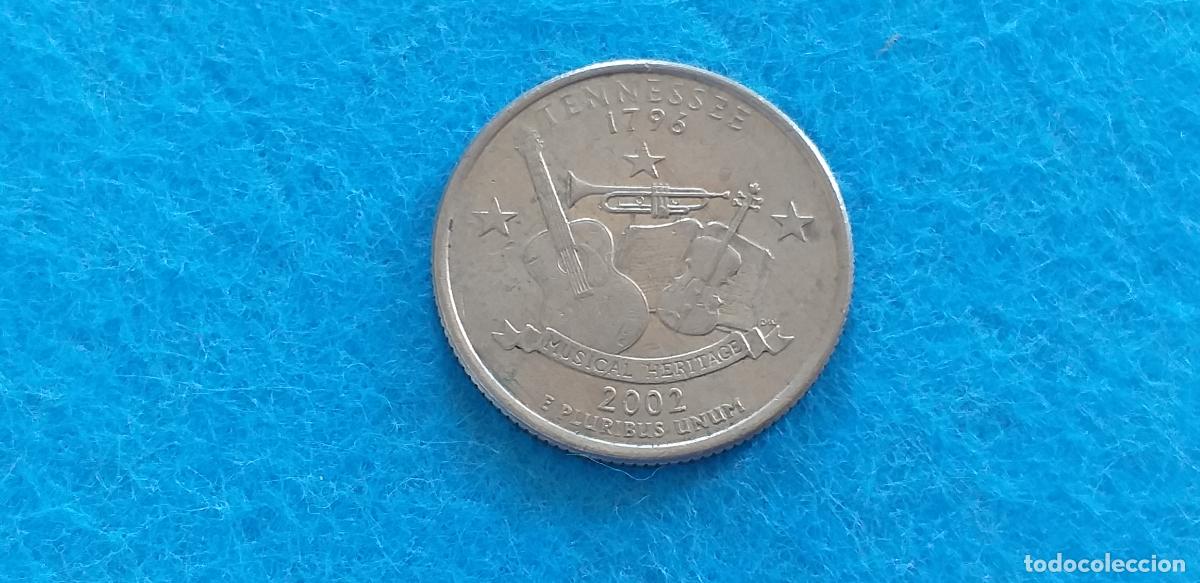Old Coins of America: Moneda de Estados Unidos, USA. 25 CENTAVOS QUARTER 2002. P. Tennessee. TENESI. PROGRAMA 50 ESTADOS