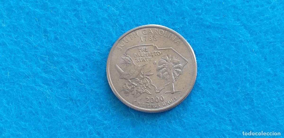 Monedas antiguas de Am&eacute;rica: Moneda, Estados Unidos, USA. QUARTER DOLAR SOUTH CAROLINA. A&Ntilde;O 2000. P. Conmemorativa 50 estados