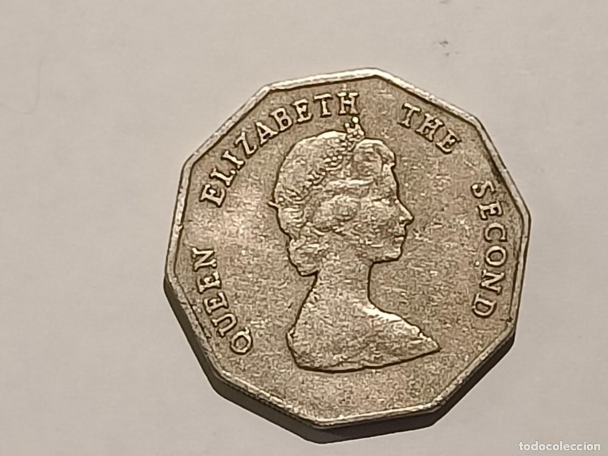 Monedas antiguas de Am&eacute;rica: Moneda de East Caribbean. 1 dollar. 1989