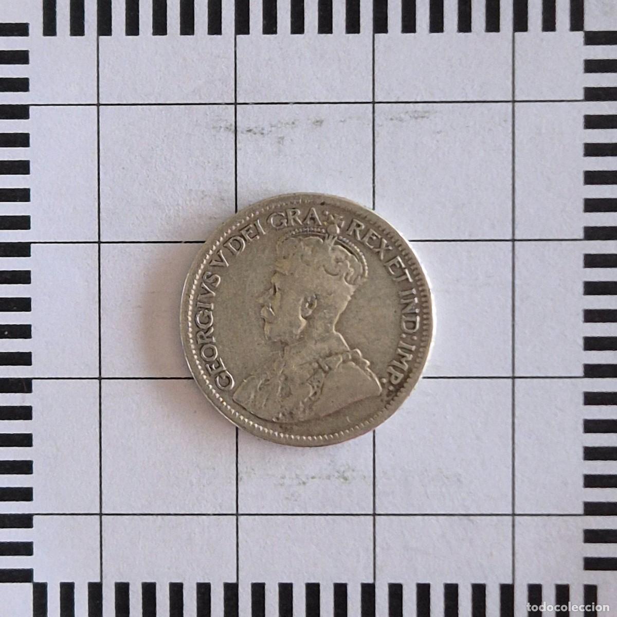 Monnaies anciennes d'Am&eacute;rique: 10 CENTS PLATA, CANADA. JORGE V, 1918. (KM#23).