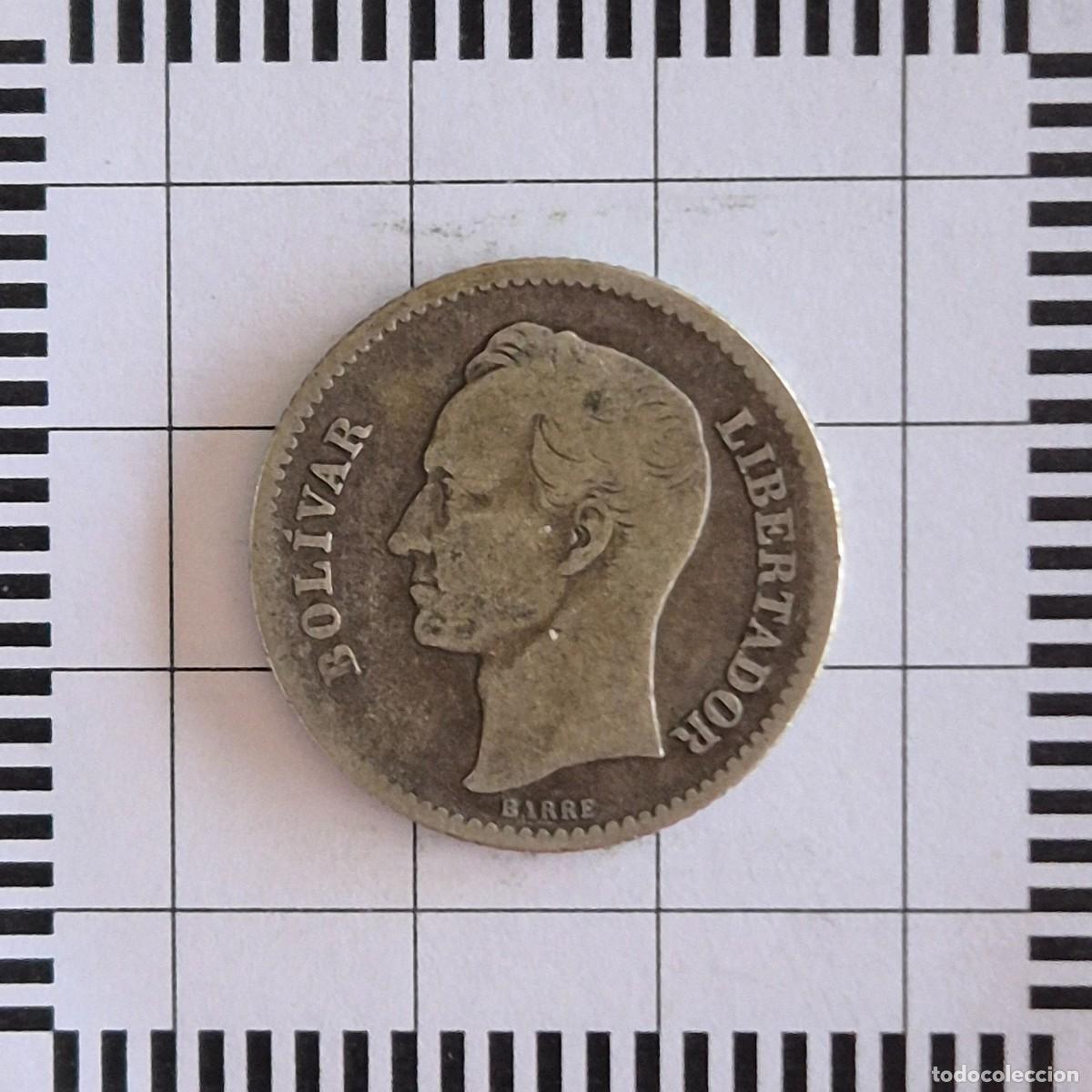 Monnaies anciennes d'Am&eacute;rique: 1 BOLIVAR PLATA, VENEZUELA. 1935. (Y#22).