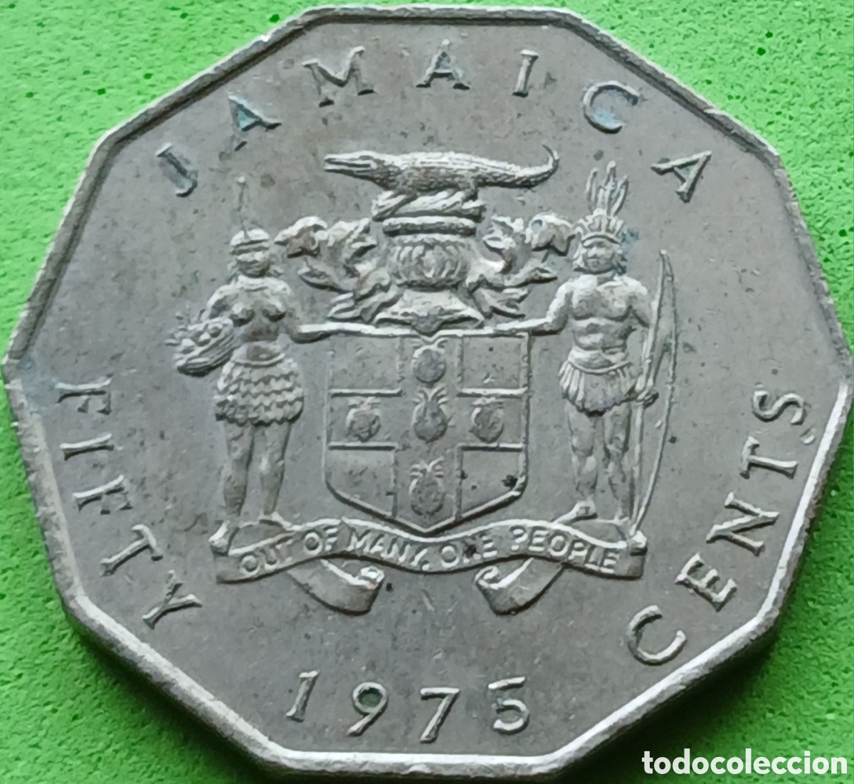 Monedas antiguas de Am&eacute;rica: Jamaica fifty cents 1975 km#65