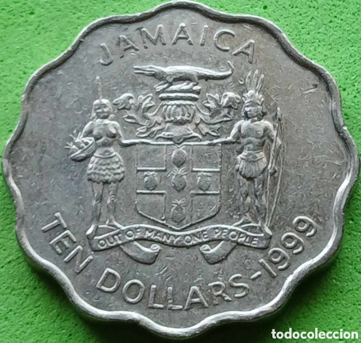 Monedas antiguas de Am&eacute;rica: Jamaica ten dollars 1999 km#181