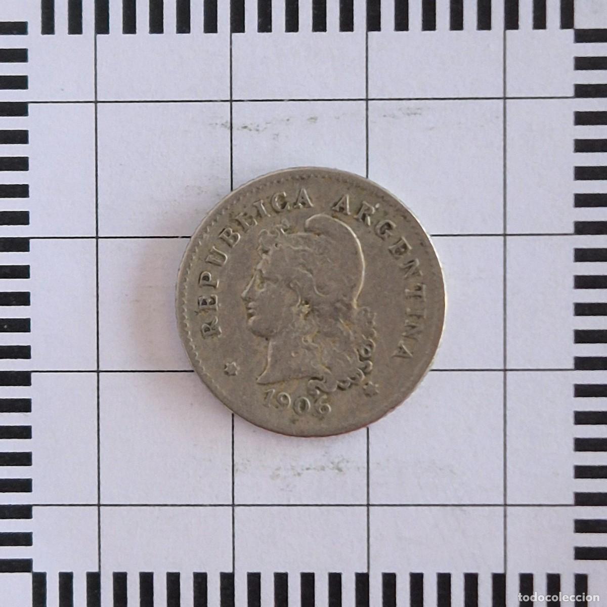 Alte M&uuml;nzen aus Amerika: 10 CENTAVOS, ARGENTINA. 1906. (KM#35).