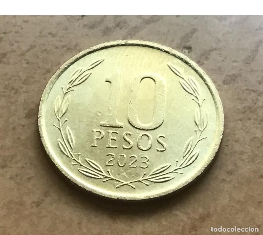 Monedas antiguas de Am&eacute;rica: 10 pesos de Chile. A&ntilde;o 2023