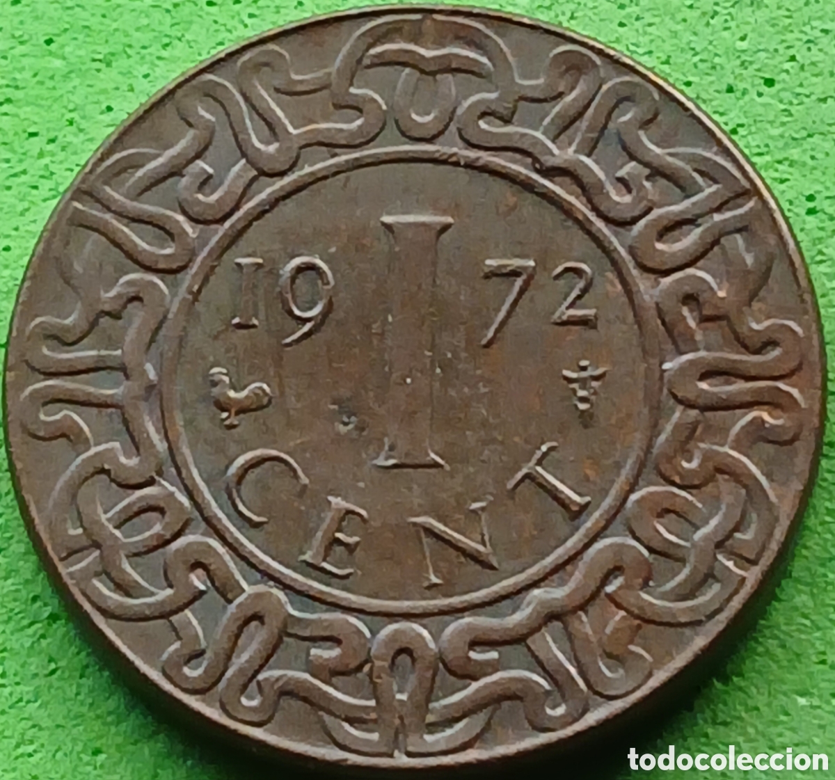 Monedas antiguas de Am&eacute;rica: Surinam 1 cent 1972 km#11