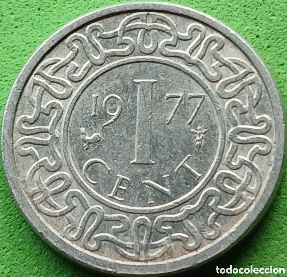 Monedas antiguas de Am&eacute;rica: Surinam 1 cent 1977 km#11a