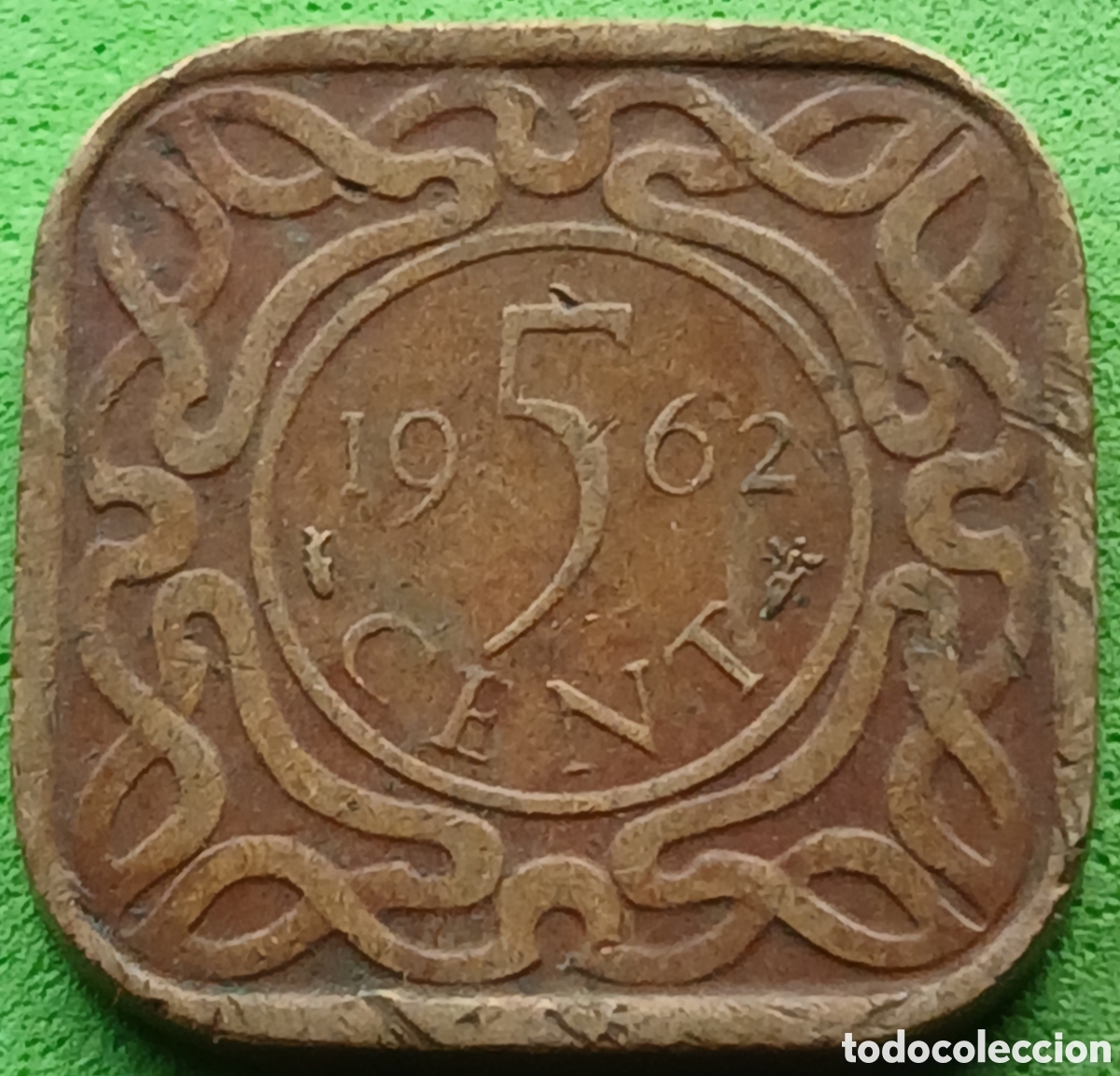 Monedas antiguas de Am&eacute;rica: Surinam 5 cent 1962 km#12 sin marca