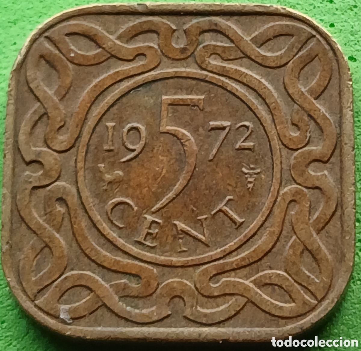 Monedas antiguas de Am&eacute;rica: Surinam 5 cent 1972 km#12