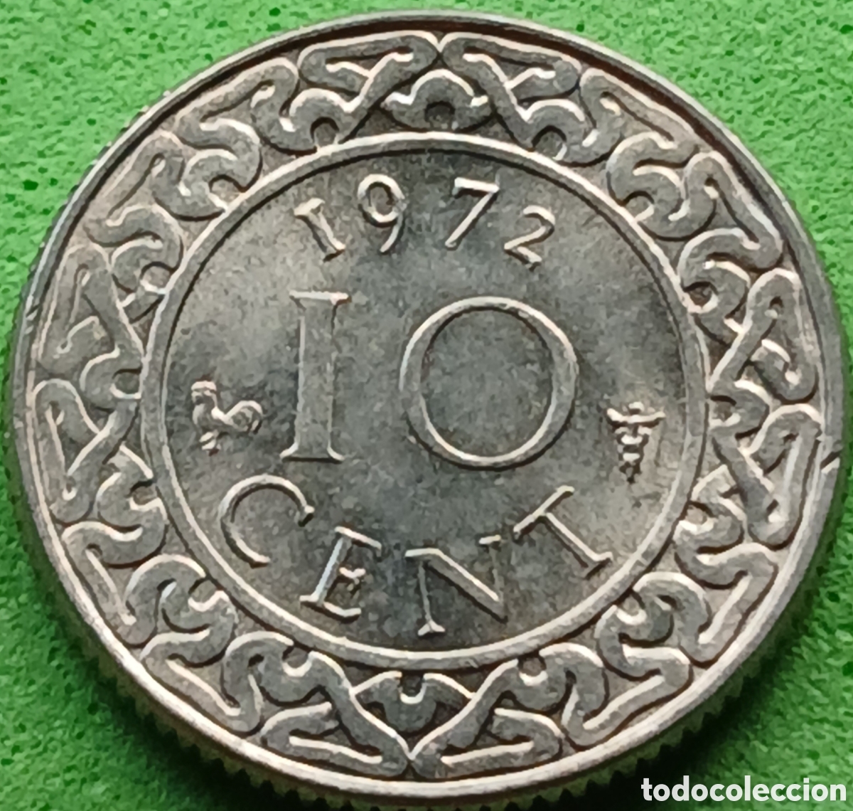 Monedas antiguas de Am&eacute;rica: Surinam 10 cent 1972 km#13