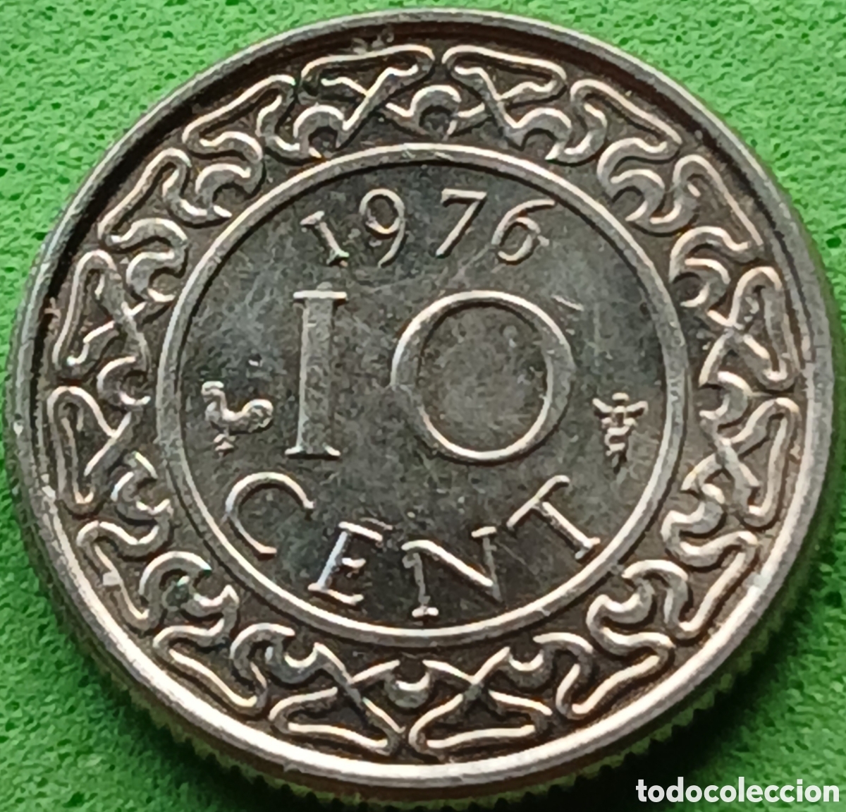 Monedas antiguas de Am&eacute;rica: Surinam 10 cent 1976 km#13