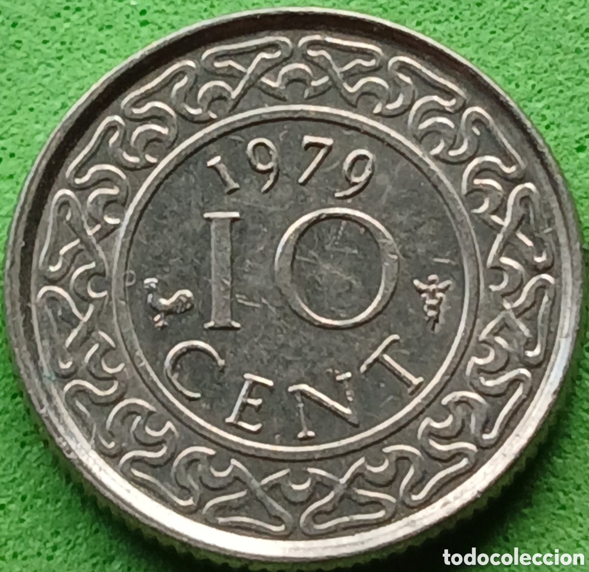 Monedas antiguas de Am&eacute;rica: Surinam 10 cent 1979 km#13