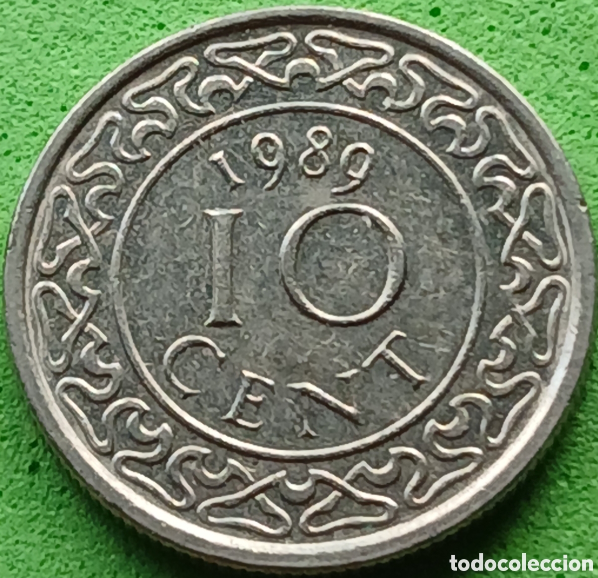 Monedas antiguas de Am&eacute;rica: Surinam 10 cent 1989 km#13a