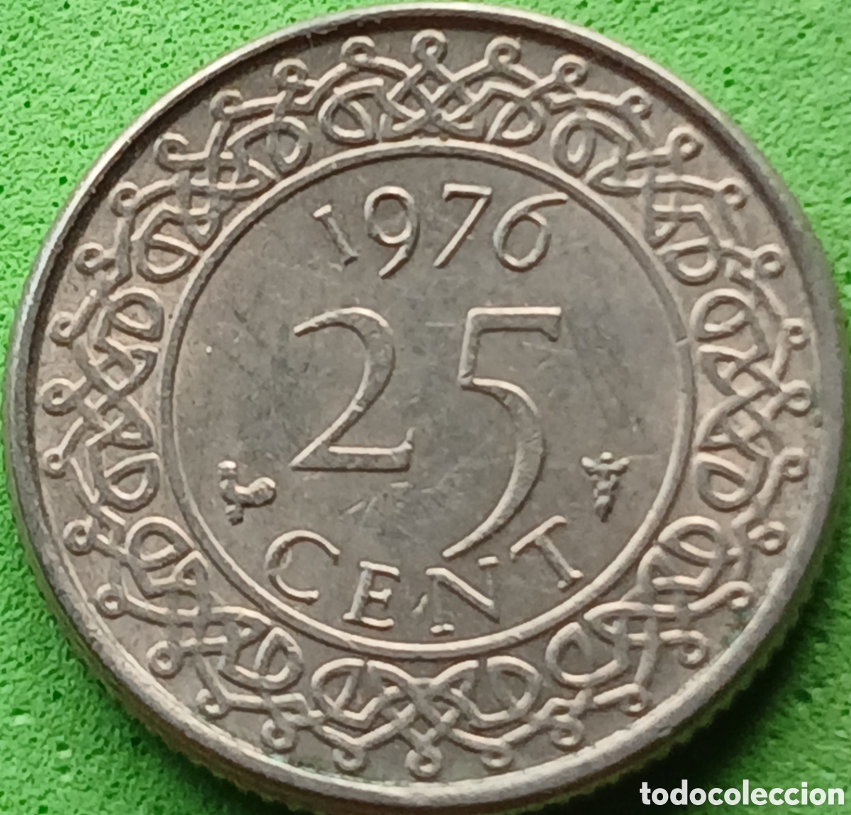 Monedas antiguas de Am&eacute;rica: Surinam 25 cent 1976 km#14