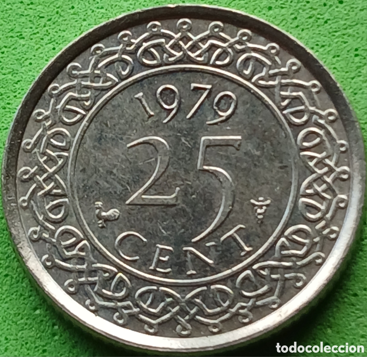 Monedas antiguas de Am&eacute;rica: Surinam 25 cent 1979 km#14