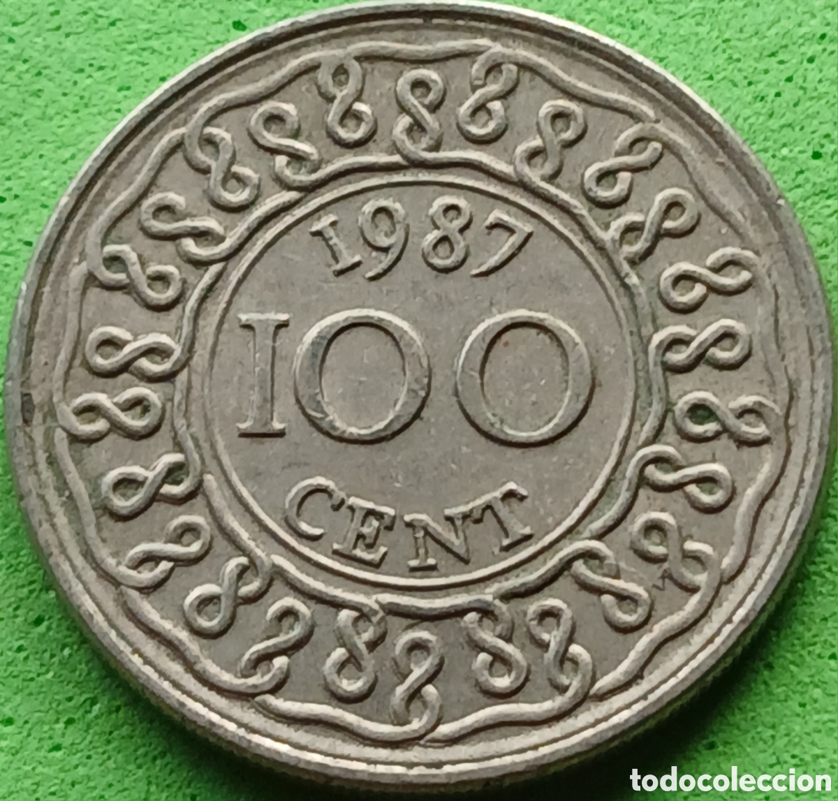 Monedas antiguas de Am&eacute;rica: Surinam 100 cent 1987 km#23