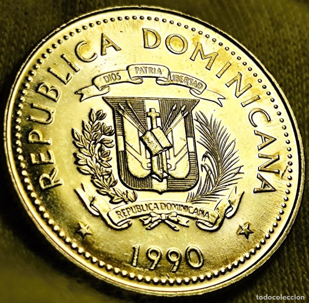 Alte M&uuml;nzen aus Amerika: Rep&uacute;blica Dominicana &ndash; 25 centavos 1990 &ndash; SC &ndash; Lote 2610