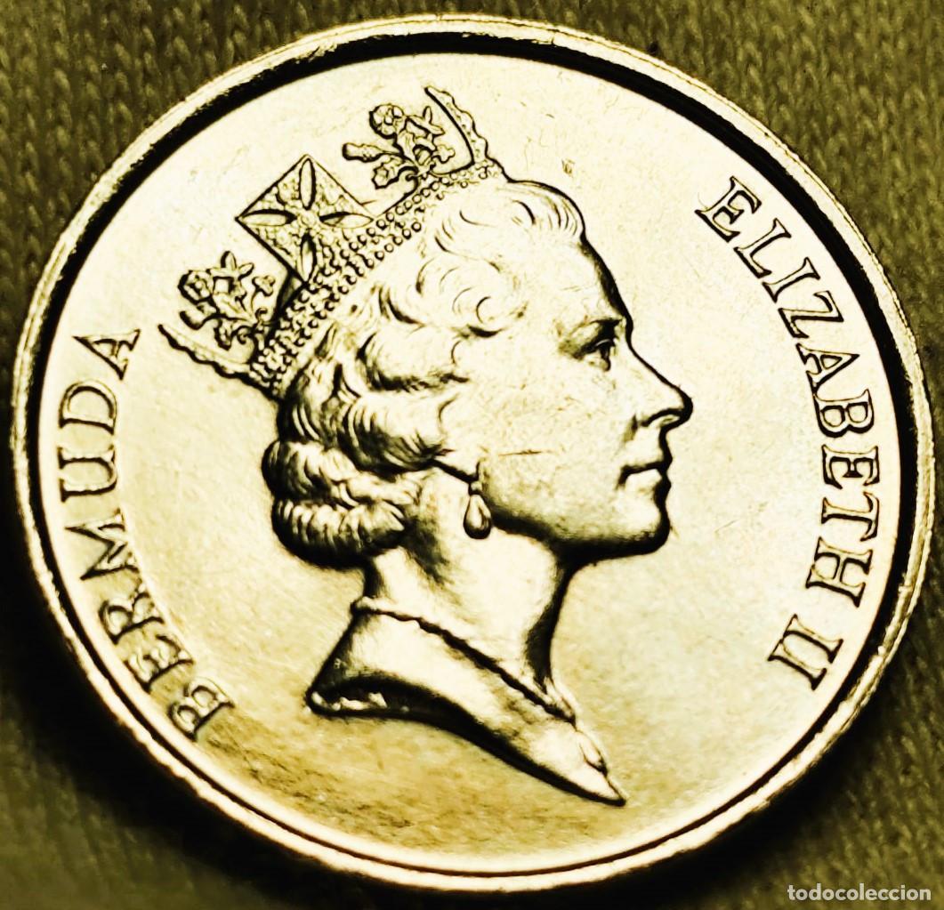 Moedas antigas da Am&eacute;rica: Bermudas 5 centavos, 1988 &ndash; Sin Circular (SC) &ndash; Lote 2613